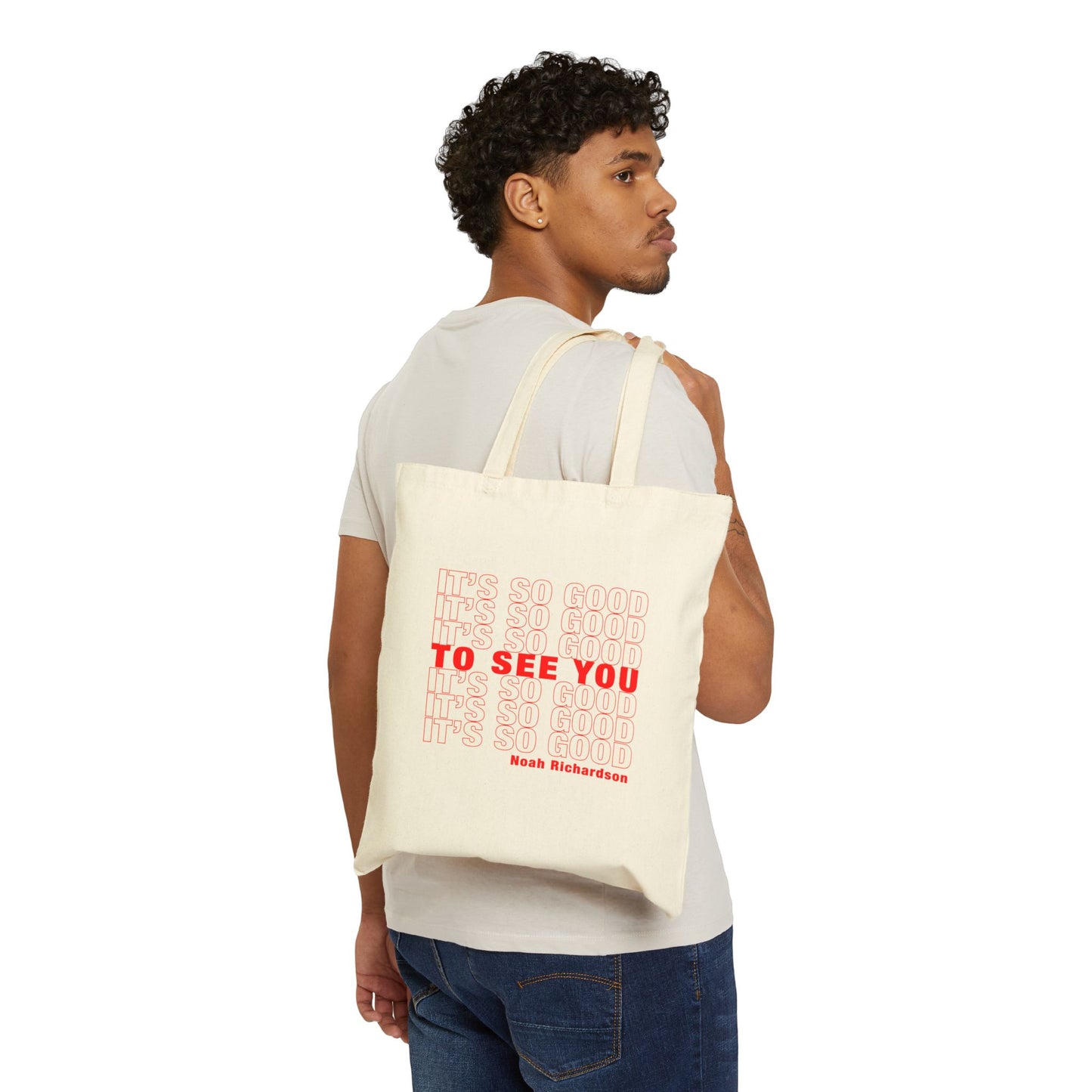 'It's So Good To See You' Canvas Bag