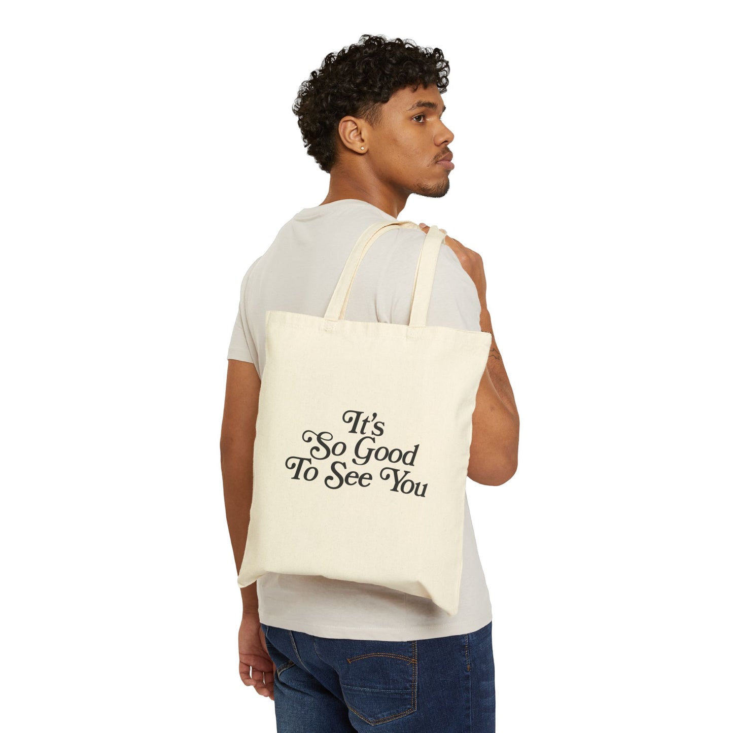 'It's So Good To See You' Canvas Bag